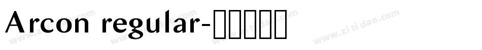 Arcon regular字体转换